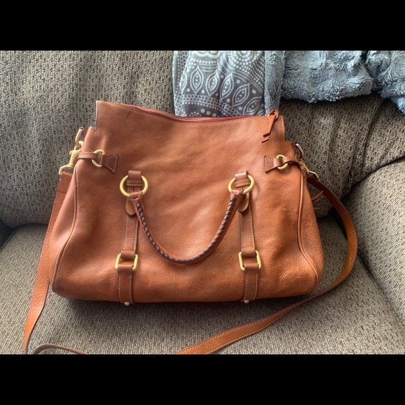 Dooney & Bourke Leather Florentine Satchel/Wallet - Picture 2 of 8